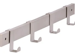 Siro Hakenleiste 1444 Metall Nickel Matt Länge 404 mm 4 Haken