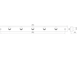 Siro Hakenleiste S641 Kiefer lackiert Länge 420 mm 6 Haken FSC®