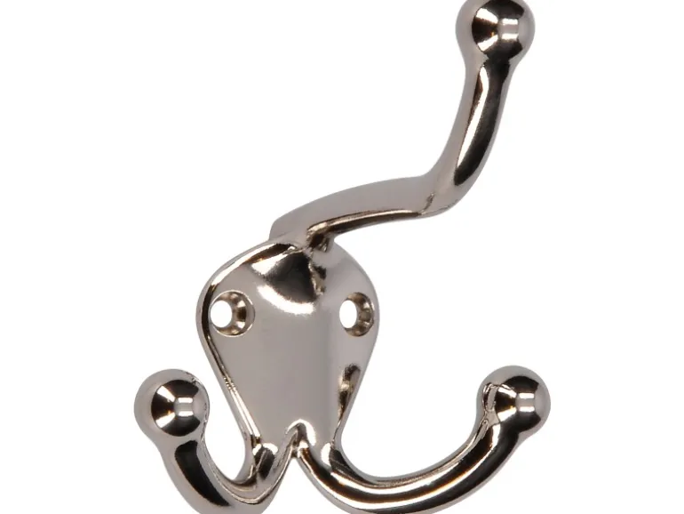 Siro Huthaken 581 Metall Nickelfarben Glänzend Lochabstand 23 mm