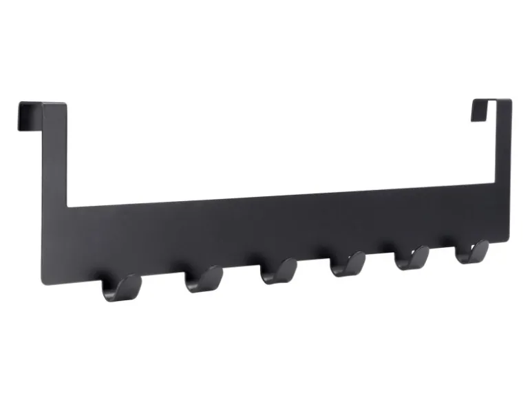 Siro Türgarderobe 1977 Metall Uni Schwarz Matt Länge 375 mm 6 Haken