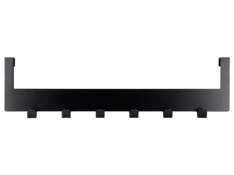 Siro Türgarderobe 1977 Metall Uni Schwarz Matt Länge 375 mm 6 Haken