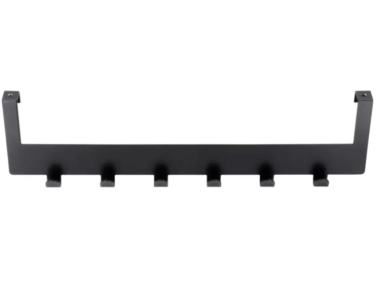 Siro Türgarderobe 1977 Metall Uni Schwarz Matt Länge 375 mm 6 Haken