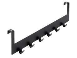 Siro Türgarderobe 1977 Metall Uni Schwarz Matt Länge 375 mm 6 Haken
