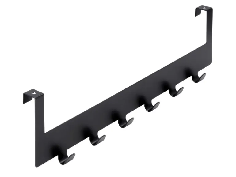 Siro Türgarderobe 1977 Metall Uni Schwarz Matt Länge 375 mm 6 Haken
