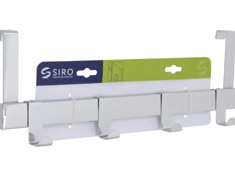 Siro Türgarderobe 1443 Metall Chrom Glänzend Länge 404 mm 4 Haken