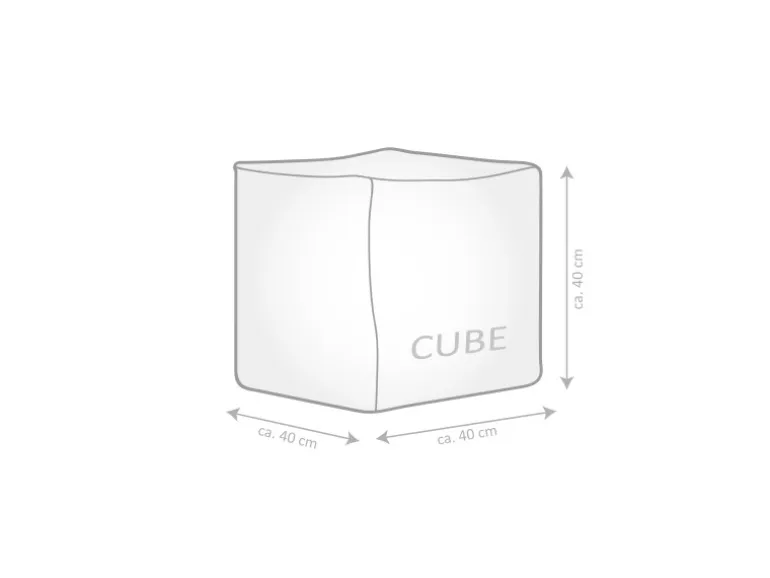 Sitting Point Hocker Cube Scuba 60 l Eukalyptus