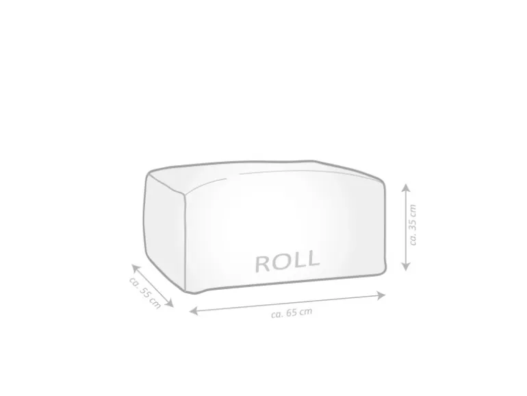 Sitting Point Hocker Roll Woolly 100 l Natur