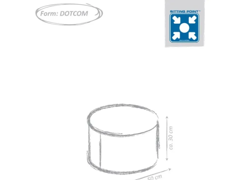 Sitting Point Hocker Wood 60 l Natur Holzoptik-Muster