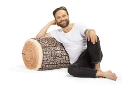 Sitting Point Hocker Wood 100 l Natur Holzoptik-Muster