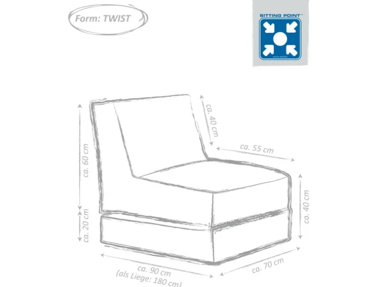 Sitting Point Sessel Outside 300 l Anthrazit