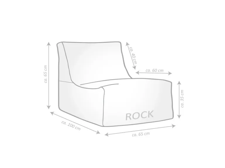 Sitting Point Sessel Rock Marla 280 l Senf