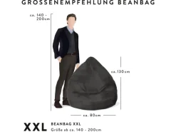 Sitting Point Sitzsack BeanBag Mink 300 l Elfenbein
