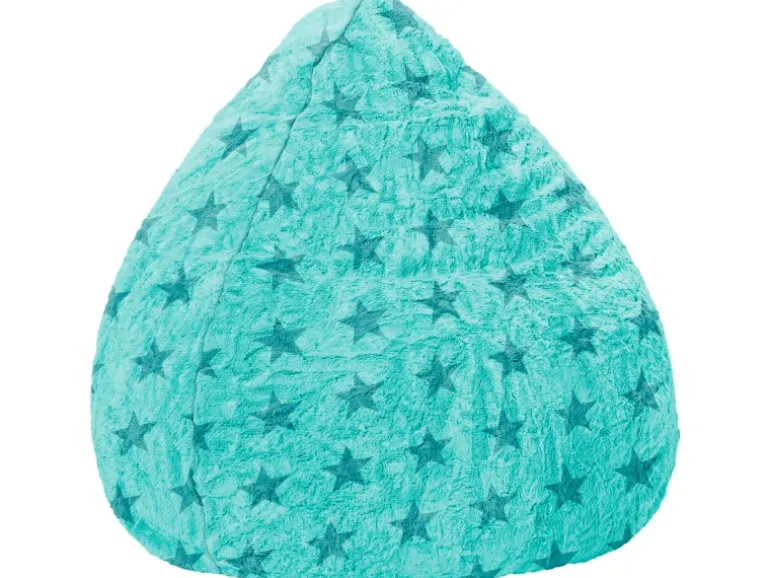 Sitting Point Sitzsack BeanBag Fluffy 220 l Türkis Sternen-Muster