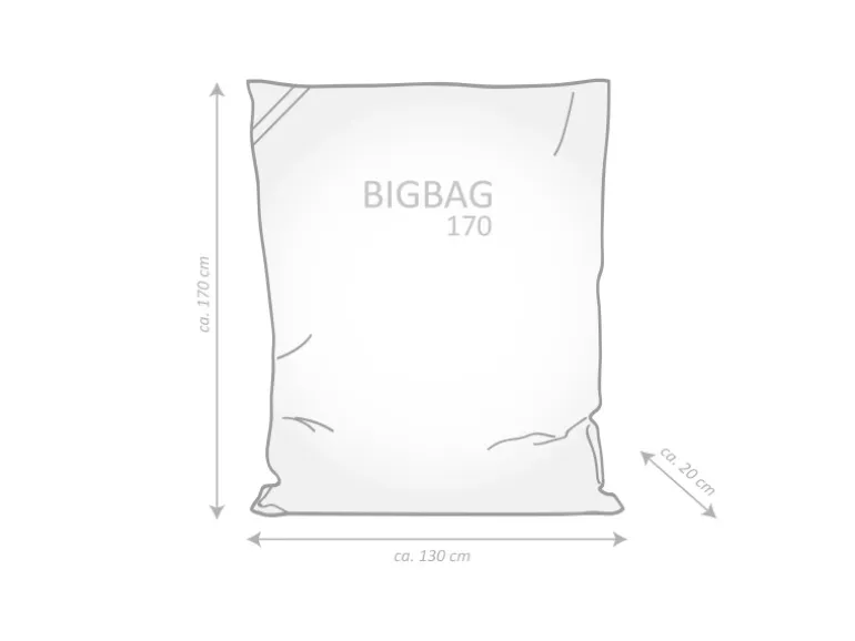 Sitting Point Sitzsack BigBag Brava 380 l Jeansblau