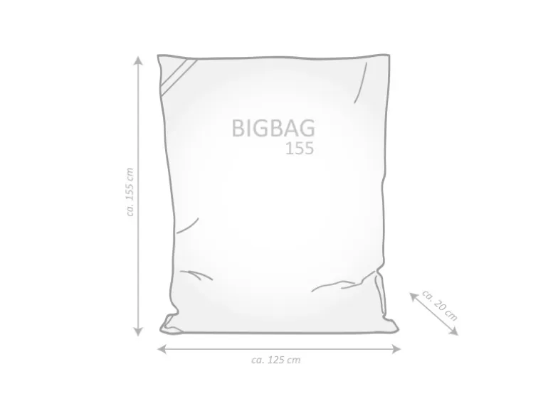 Sitting Point Sitzsack BigBag Woolly 300 l Natur