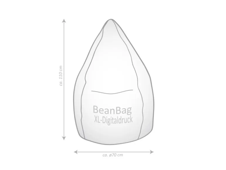 Sitting Point Sitzsack Bricks 220 l Bunt Bunt