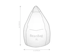 Sitting Point Sitzsack Brava BeanBag 220 l Grau