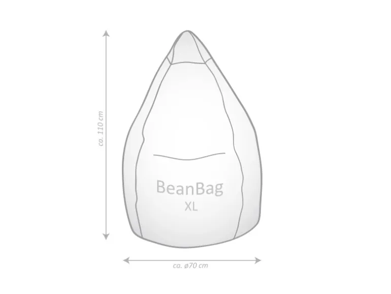Sitting Point Sitzsack Brava BeanBag 220 l Grau
