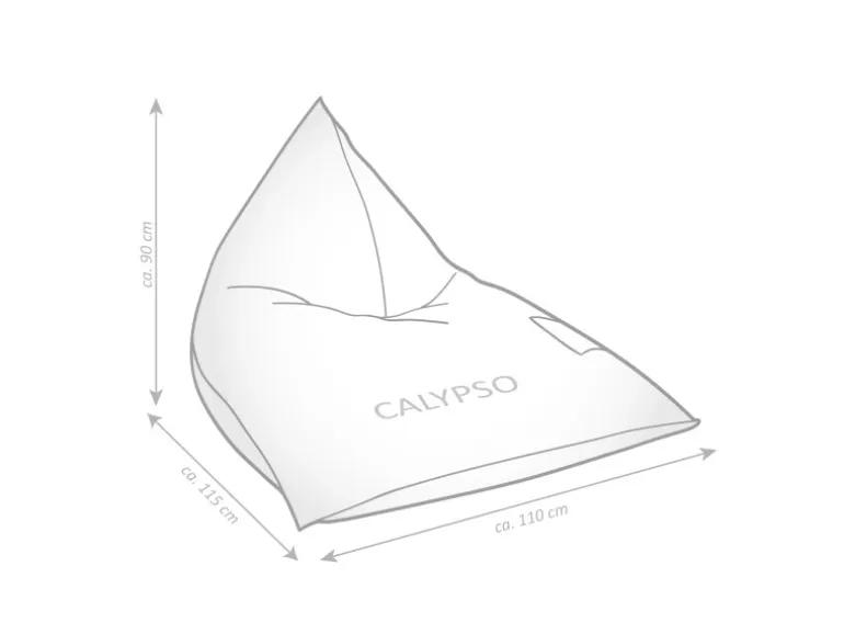Sitting Point Sitzsack Calypso Santorin 300 l Gelb Streifen-Muster