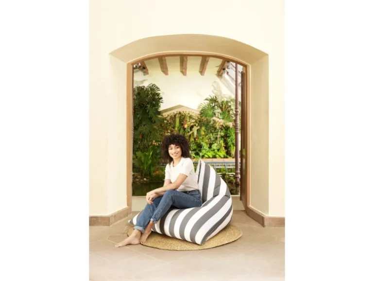 Sitting Point Sitzsack Calypso Santorin 300 l Gelb Streifen-Muster