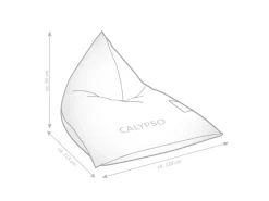 Sitting Point Sitzsack Calypso Santorin 300 l Anthrazit Streifen-Muster