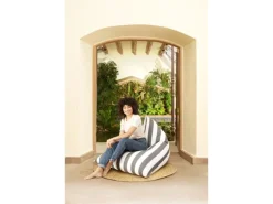 Sitting Point Sitzsack Calypso Santorin 300 l Grün Streifen-Muster