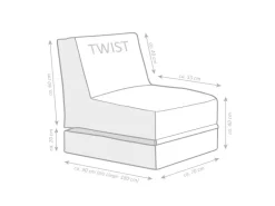 Sitting Point Sitzsack Twist Scuba 300 l Eukalyptus