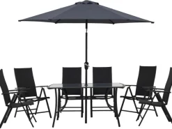 Sitzgruppe Townsville 8-tlg. Aluminium Anthrazit