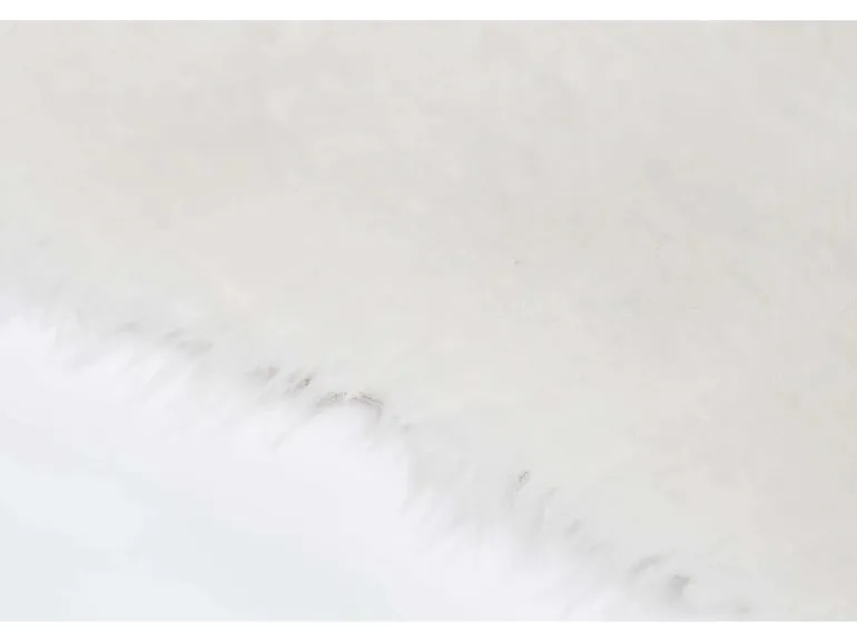 Sitzkissen Lambskin Rund Kunstfell Weiß 40 cm x 40 cm