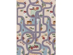 Snapstyle Kinder Spiel Straßenteppich Beige 200x300cm