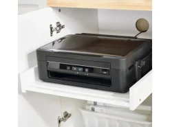 SoBuy Aktenschrank Druckertisch mit 3 Schubladen und 1 Tür Sideboard für Büro ASK07-WN