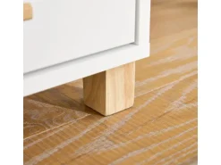 SoBuy Aktenschrank Druckertisch mit 3 Schubladen und 1 Tür Sideboard für Büro ASK07-WN
