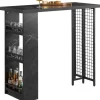 SoBuy Bartisch Balkontisch Küchentisch Bistrotisch Stehtisch Schwarz FWT100-SCH