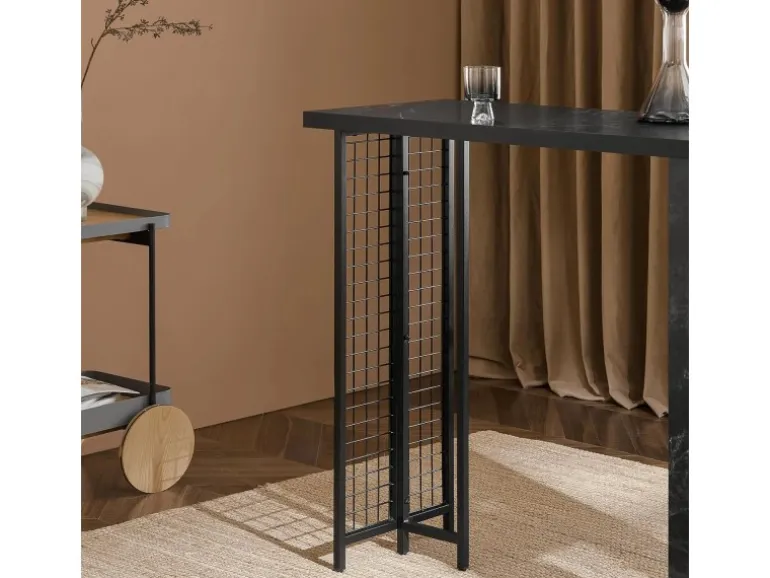 SoBuy Bartisch Balkontisch Küchentisch Bistrotisch Stehtisch Schwarz FWT100-SCH