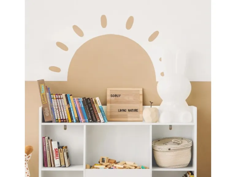 SoBuy Bücherregal für Kinder Kinderregal Aufbewahrungsregal Standregal KMB55-W