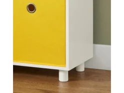 SoBuy Bücherregal Kinderregal mit 2 Boxen Aufbewahrungsregal Weiß KMB69-W