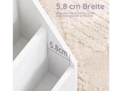 SoBuy Bücherregal Kinderregal mit 4 Offenen Fächer und 1 Ablagefächern KMB32-K-W