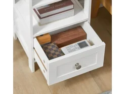 SoBuy Beistelltisch Nachttisch mit Schublade und Ablagen Telefontisch FBT91-W
