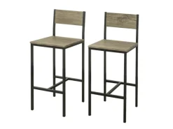 SoBuy 2-er Set Barhocker Barstühle mit Rücken-Lehne Sitzhöhe 67cm FST53x2
