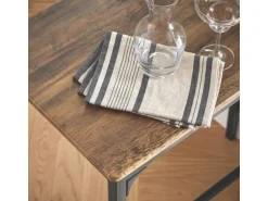 SoBuy Essgruppe Bartisch Set Esstisch mit 2 Stühlen Braun-Schwarz OGT03-XL
