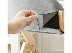SoBuy Esszimmerstuhl Klappstuhl Küchenstuhl Polsterstuhl mit Lehne Grau FST92-N