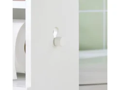 SoBuy Freistehend Toilettenpapieraufbewahrung Holz Weiß FRG177-W