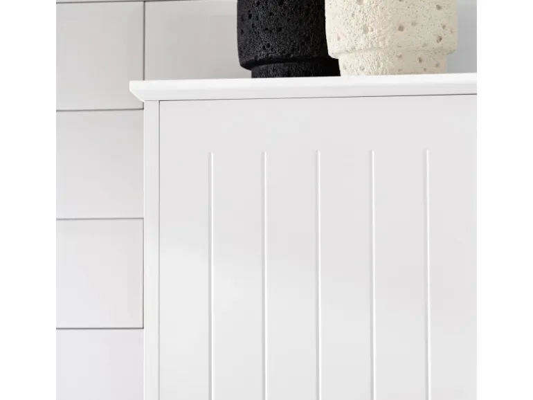 SoBuy Hochschrank Badregal Badezimmerschrank Badezimmermöbel Weiß BZR109-W