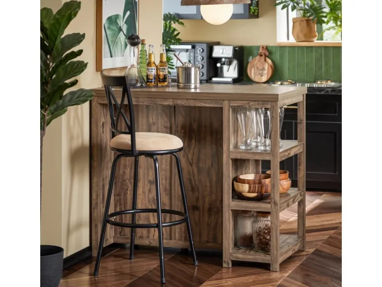 SoBuy Kücheninsel Freistehend Küchenschrank Sideboard Buffet Vintage SVW20-N