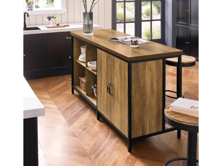 SoBuy Kücheninsel Freistehend Küchenschrank Sideboard 170x89x60cm KNL01-F