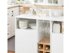 SoBuy Kücheninsel Küchenschrank Kommode Sideboard Buffet KNL07-WN