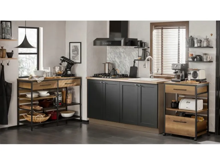 SoBuy Kücheninsel Sideboard mit Schublade Kommode Küchenschrank Vintage FSB85-PF