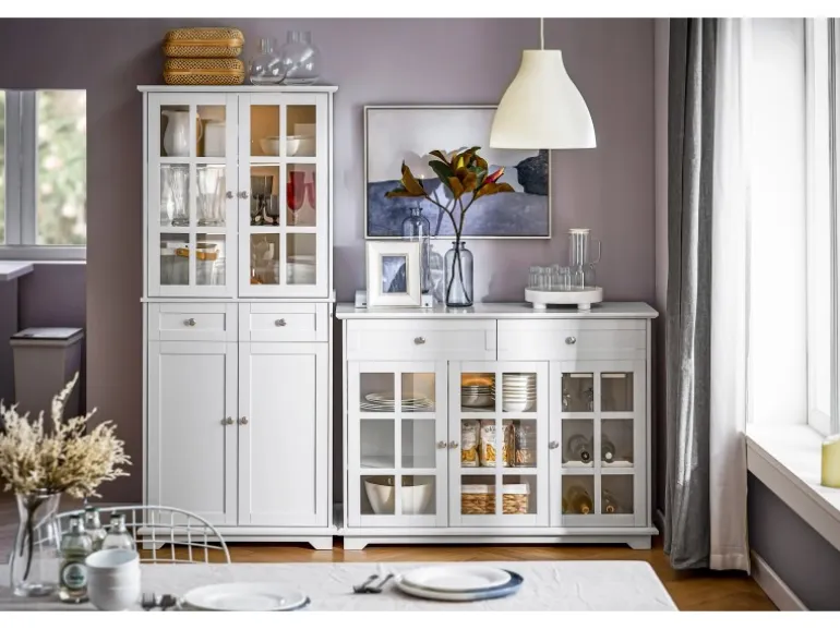 SoBuy Küchenschrank Hochschrank Badezimmerschrank Buffet Kommode FSB76-W