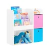 SoBuy Kinder Bücherregal Kinderregal mit 5 Ablagen Spielzeugregal Weiß KMB37-F