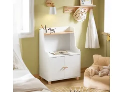 SoBuy Kinderregal Bücherregal Kinderzimmer Regal Aufbewahrungsregal KMB84-W